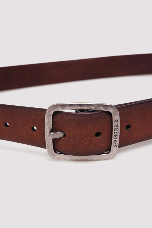 Springfield Napa suede cowboy belt  mink