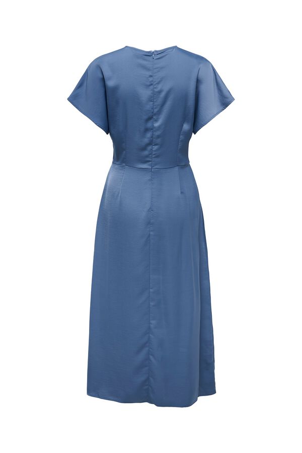 JDY Satin-finish midi dress blue
