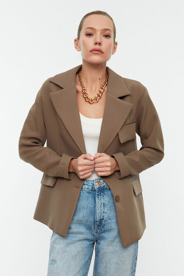 Trendyol Blazer oversize nude