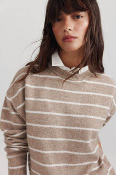 Springfield Shirt-style mixed fabric jumper