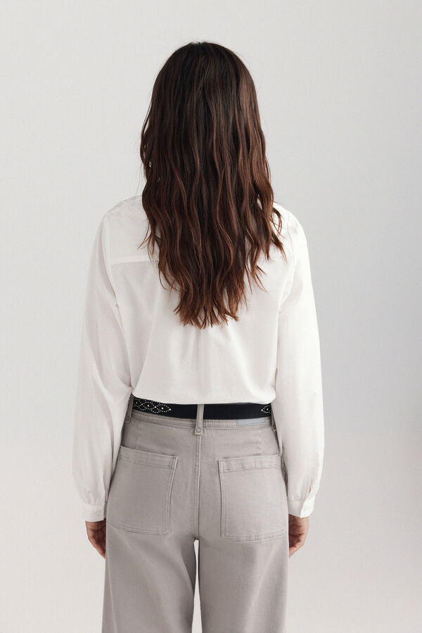 Springfield Romantic ruffle shirt white