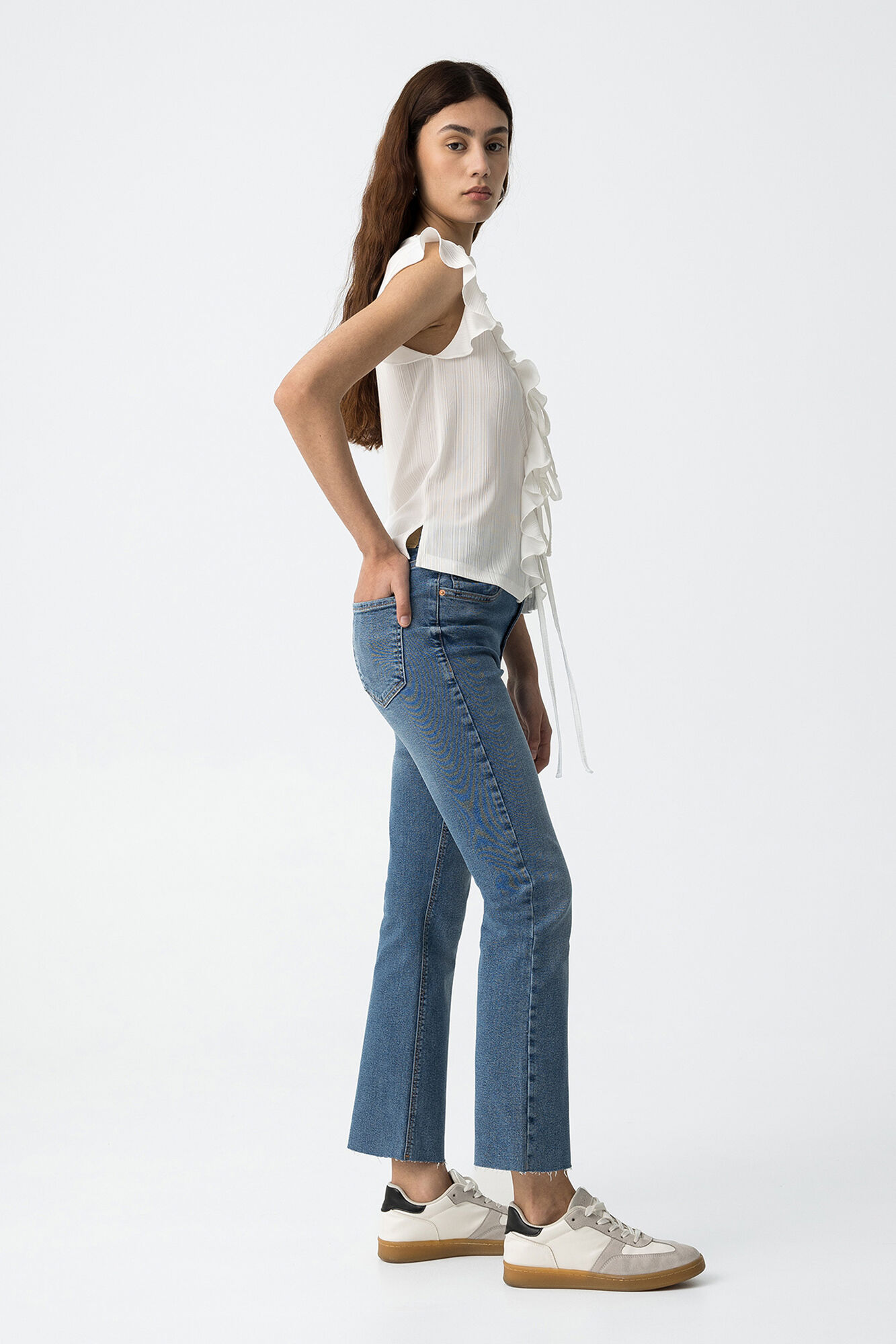 Tiffosi Vaqueros capri acampanados Megan