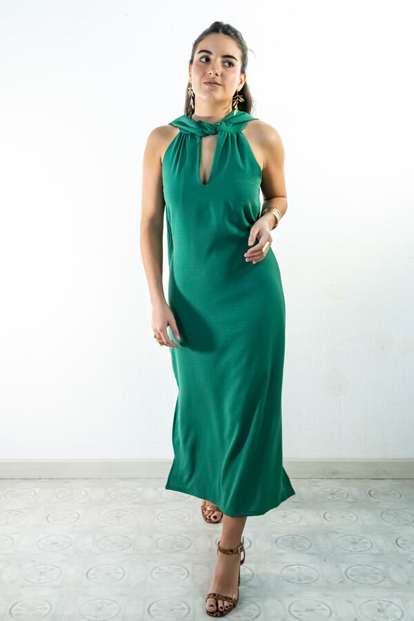Cul Sac Vestido midi recto verde