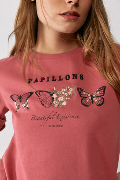 Springfield Sweat-shirt « Papillons » fraise