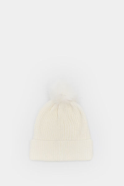 Springfield Pompom jersey-knit hat brown