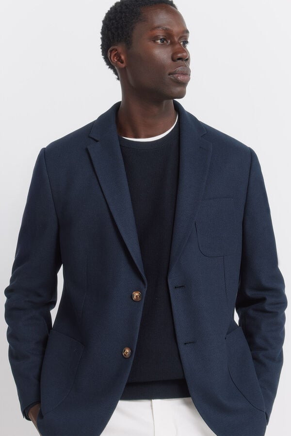 Springfield Cotton overshirt blue