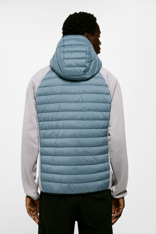 Springfield Combined hooded quilted jacket acqua