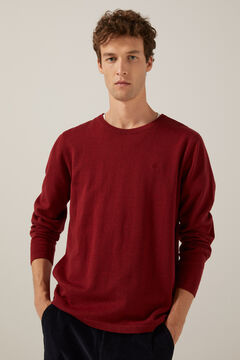 Springfield Essential jumper with elbow patches royal red