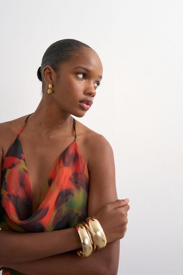Topshop Long printed dress multicolour