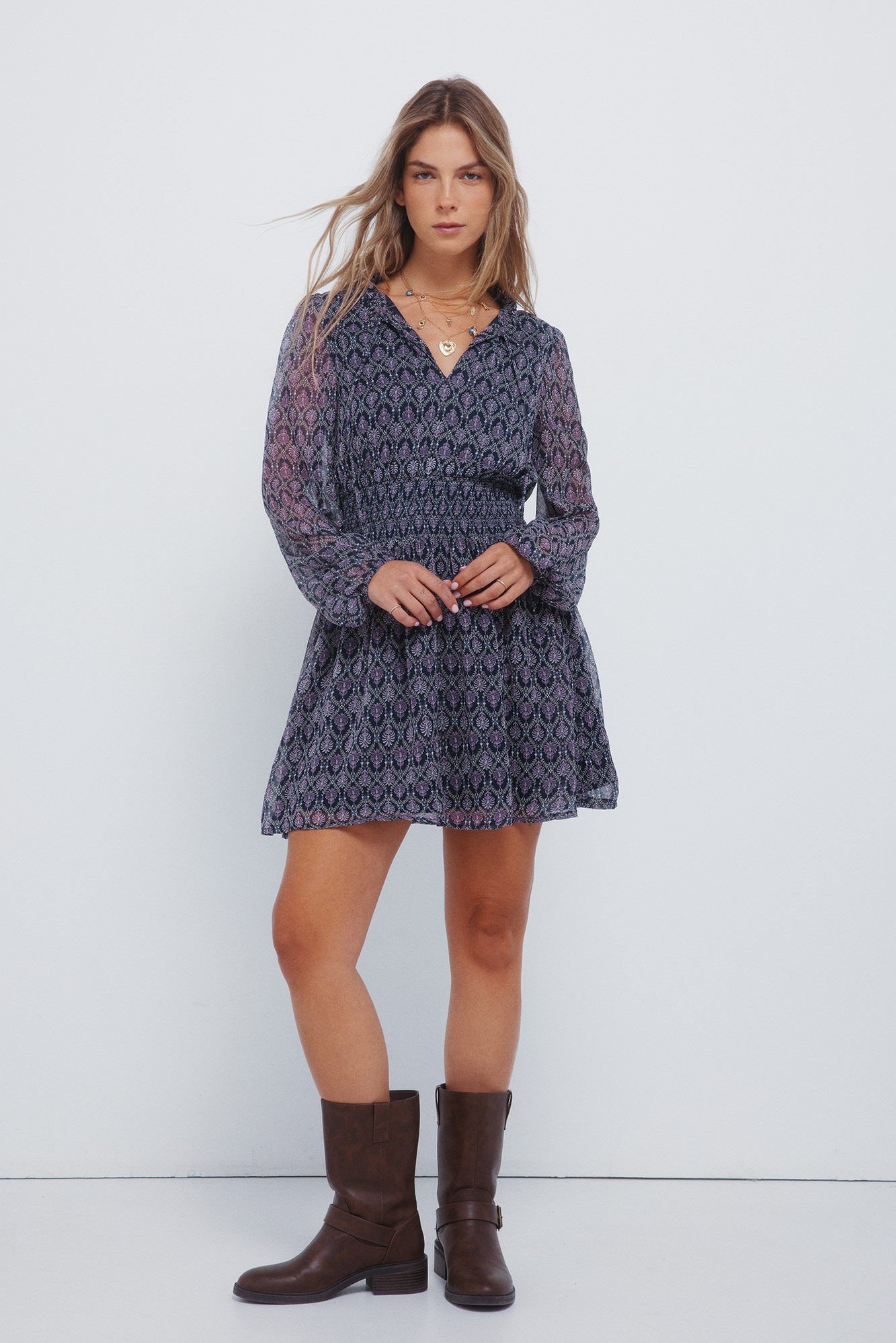 Springfield Short geometric print short dress
