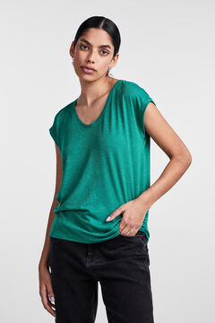 Springfield Essential lurex short-sleeved T-shirt green