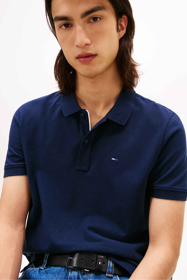 Tommy Jeans Slim short sleeve polo shirt blue