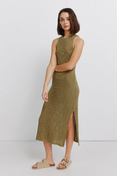 Springfield Midi haljina sa rupičastim dezenom