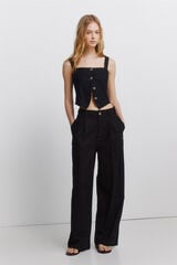 Springfield Linen tailoring trousers black