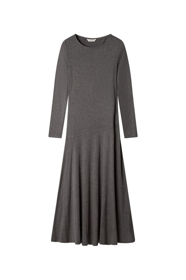 Springfield Fitted boat neck midi dress grey