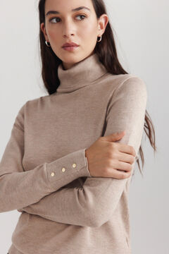 Springfield High neck jumper with button cuffs