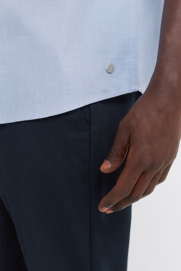 Springfield Camisa social com estrutura de f&aacute;cil cuidado azul