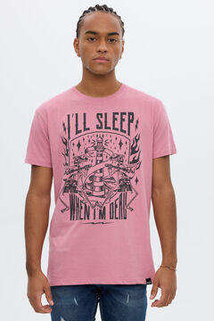 Springfield Skull print T-shirt lavender