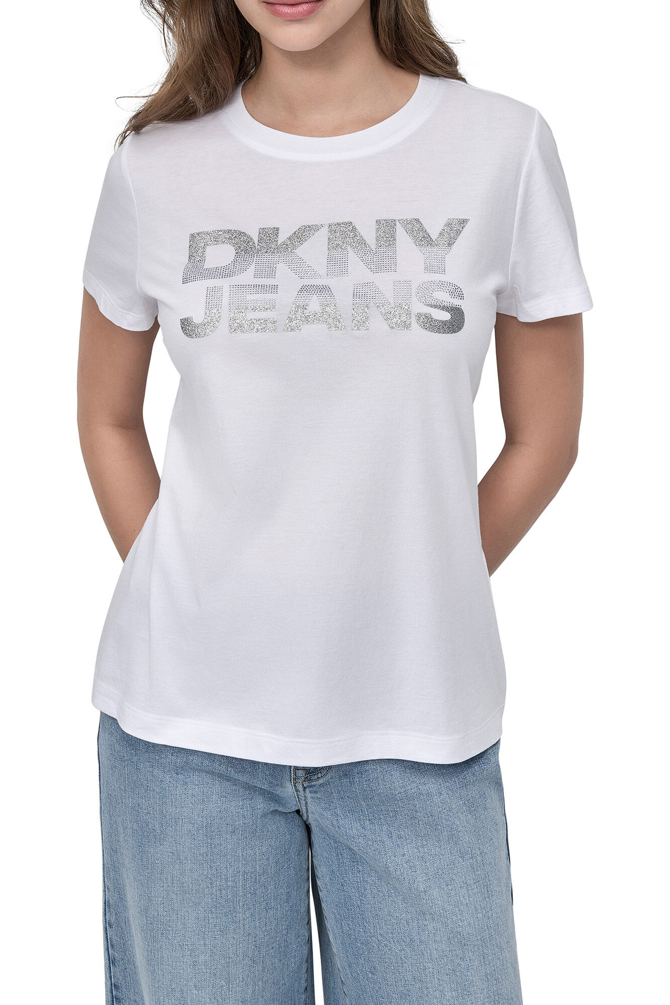 DKNY T-shirt com o logo da DKNY