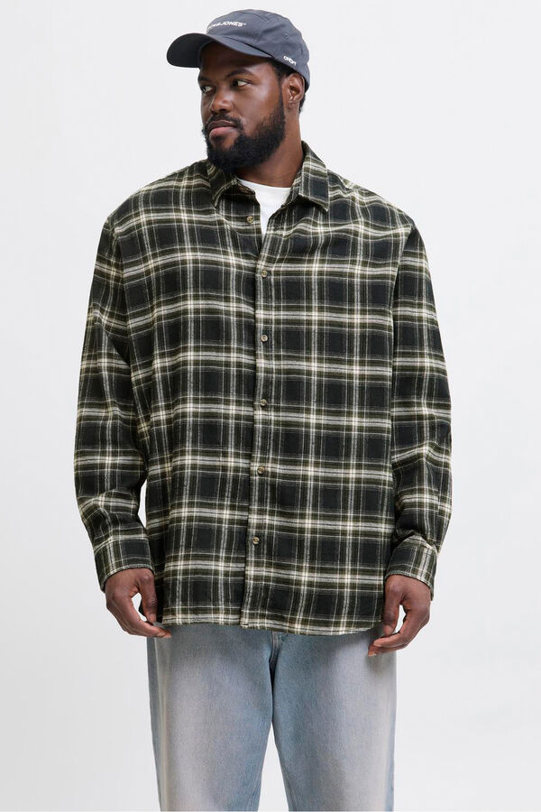 Jack & Jones PLUS Camisa regular fit cuadros PLUS negro