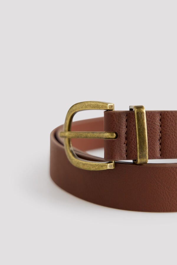 Springfield Faux leather belt mink