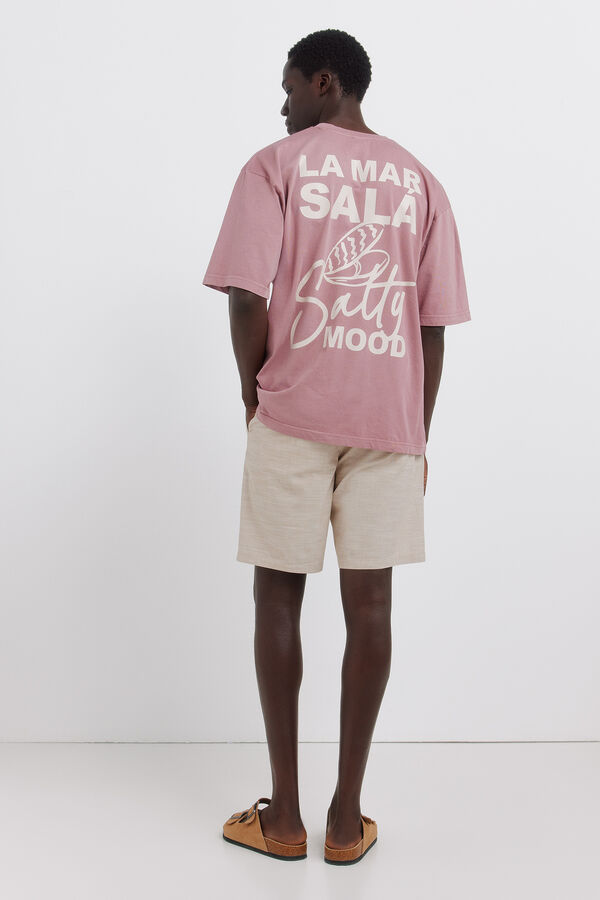 Springfield Bermude od chambray tkanine udobnog slim fit kroja Bež