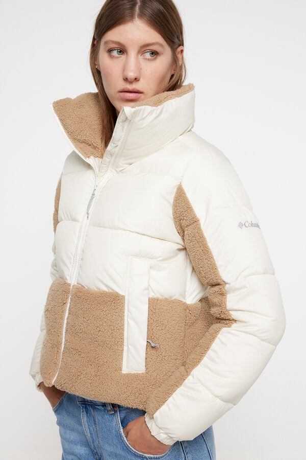 Springfield Wattierte Hybrid-Jacke aus Sherpa-Fleece Columbia Leadbetter Point™ für Damen braun
