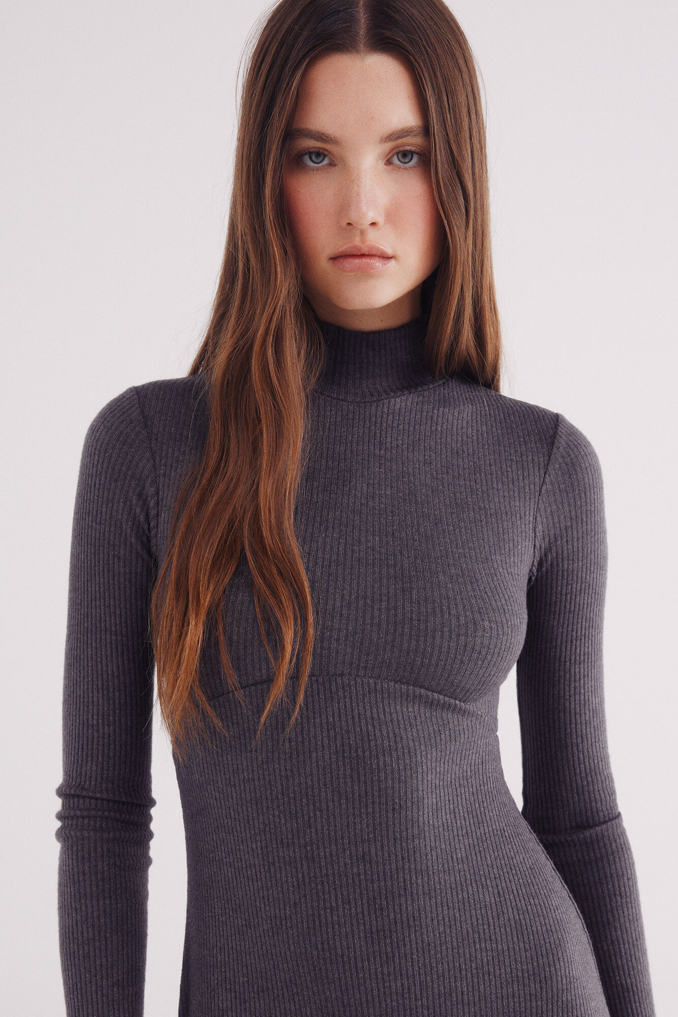 Springfield Vestido midi cuello alto