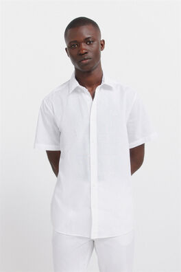 Camisa manga corta lino