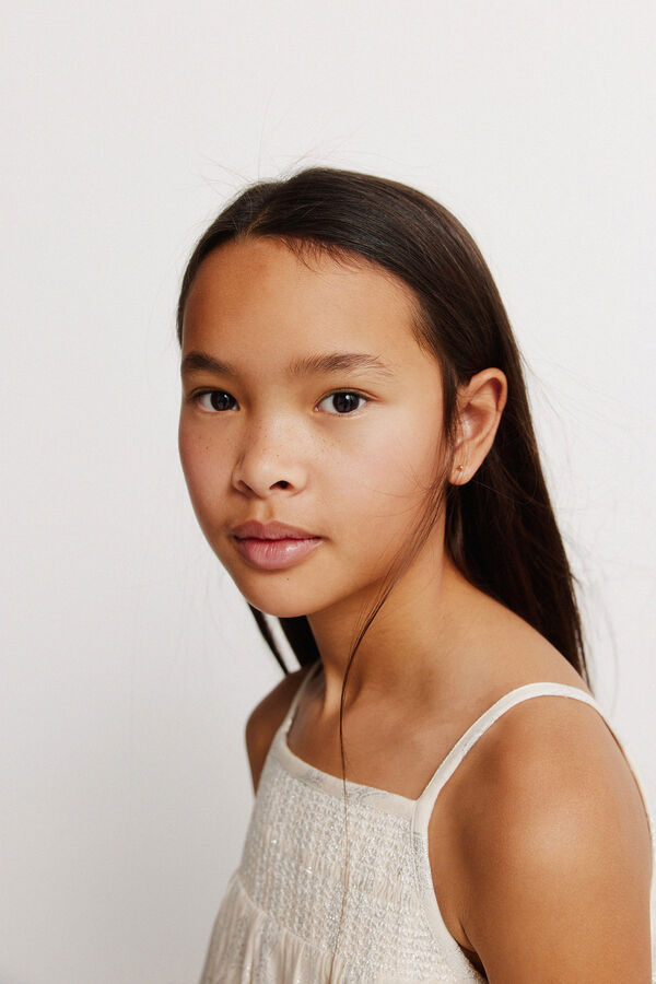 Springfield Kids Lurex girl's dress brown