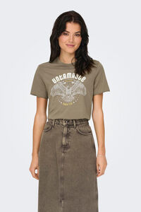 Only T-Shirt mit Schriftzug