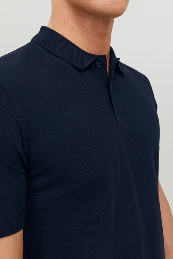 Jack & Jones Polohemd Slim Piqu&eacute; Blau