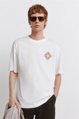Springfield Striped diamond T-shirt beige