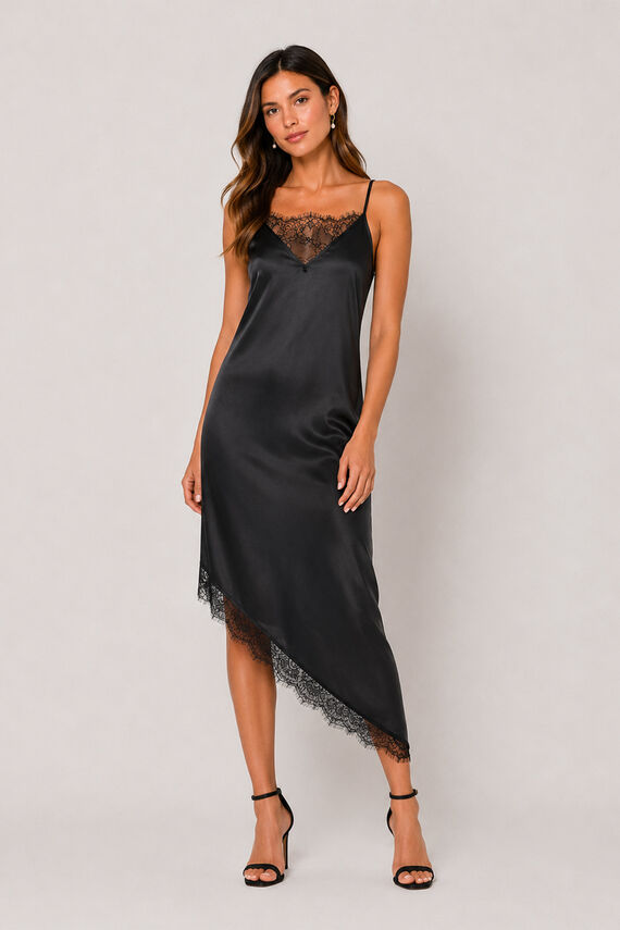 Vestido asimétrico midi