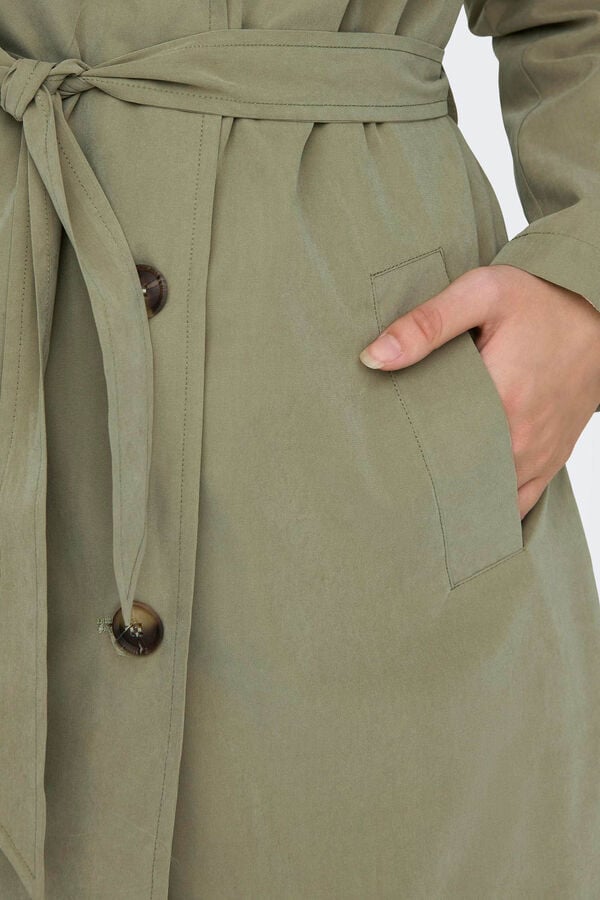 Springfield Buttoned trench coat green