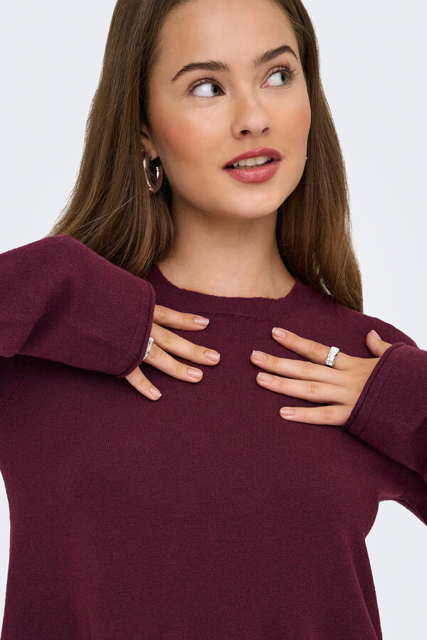 Only Vestido corto manga larga morado/lila