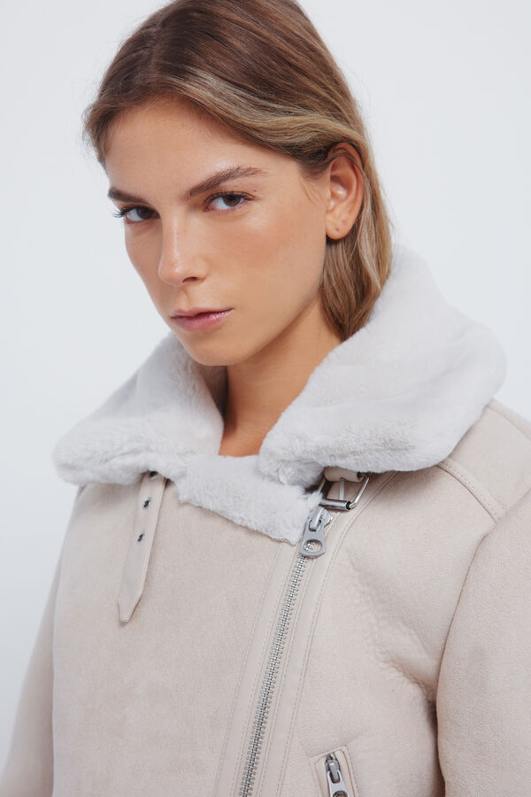 Springfield Double-sided biker jacket brown