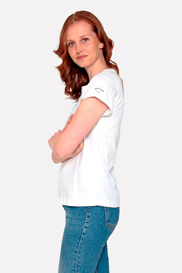 Springfield T-shirt de manga curta estampada branco