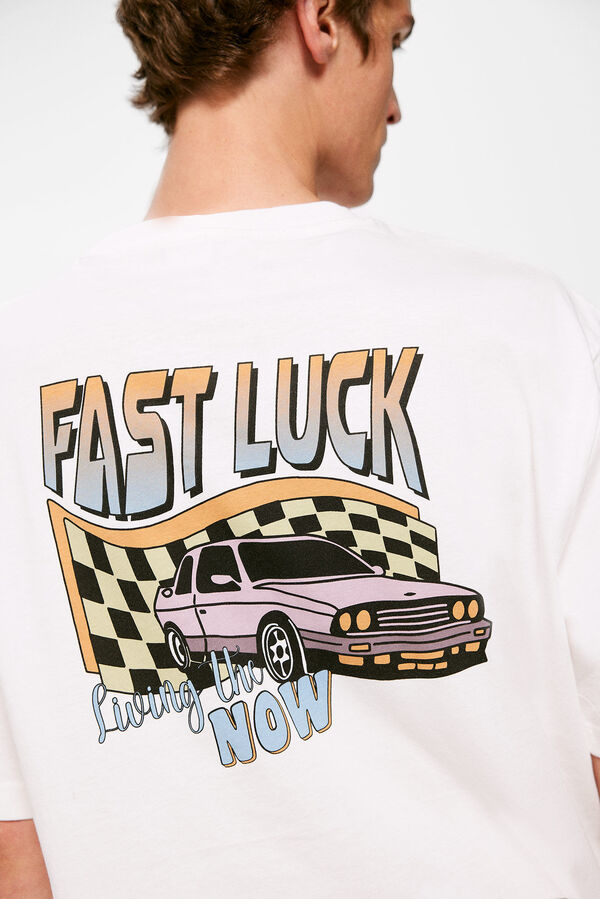 Springfield T-shirt fast luck écru
