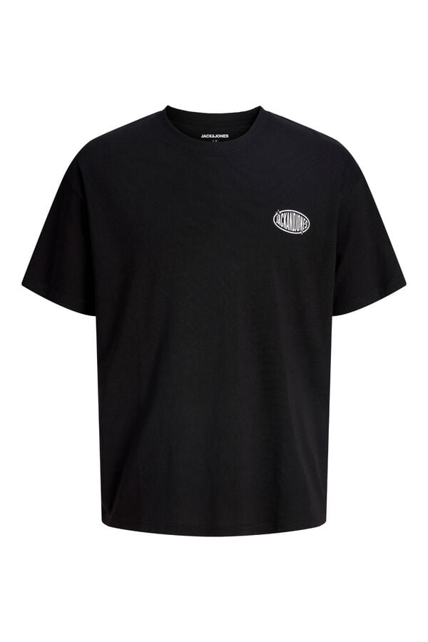 Jack & Jones Loose Fit T-Shirt mit Logo Schwarz