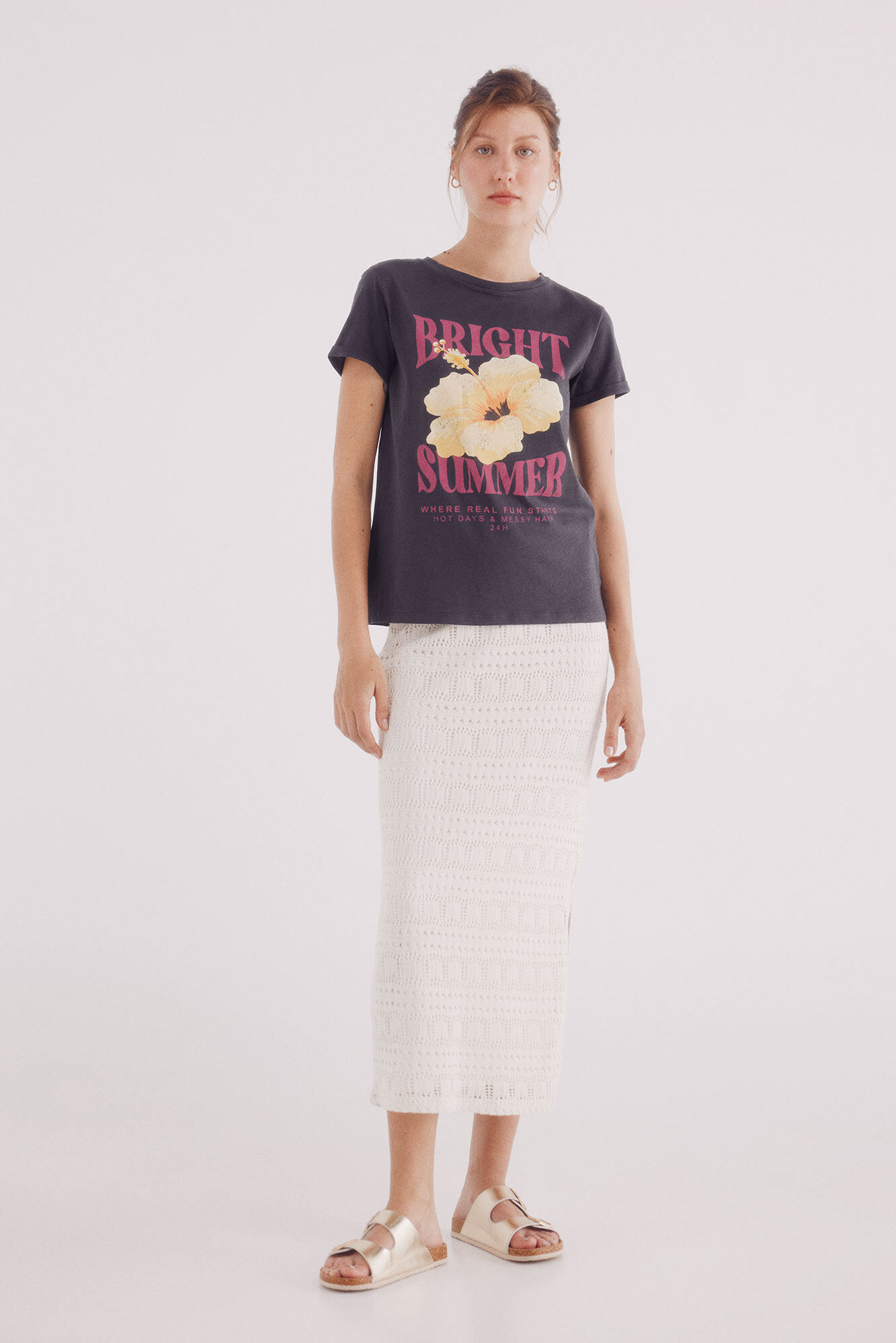Springfield T-Shirt Donna - Prezzo Minimo Recente 4.03€, Stile Casual E Basic