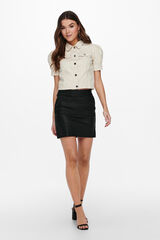 Only Falda corta de polipiel negro