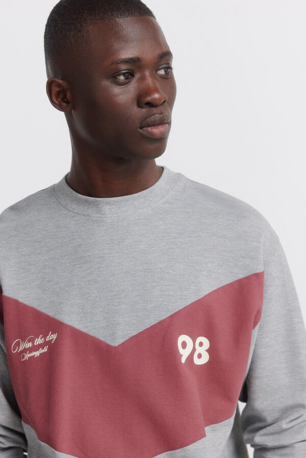 Springfield Majica od pikea dugih rukava Siva