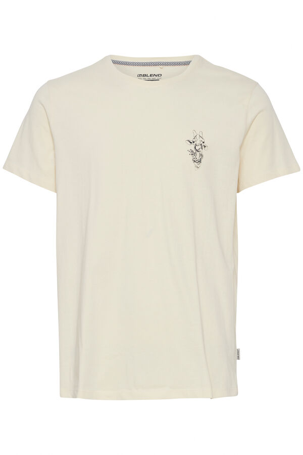 Springfield Kurzarm-Shirt - Print Rücken braun