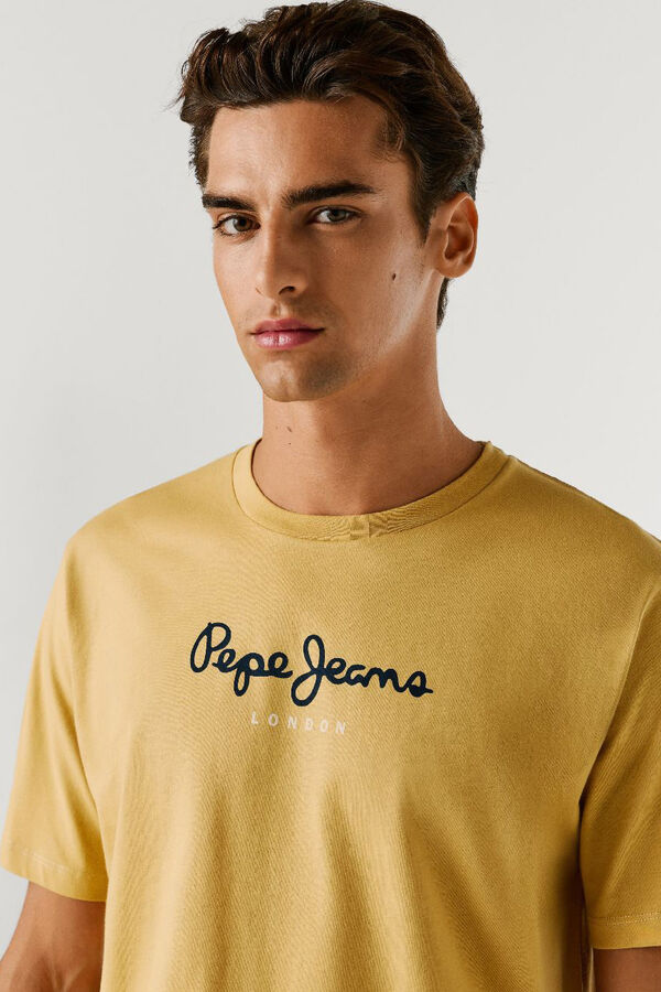 Pepe Jeans T-shirt amarela do elenco estampado