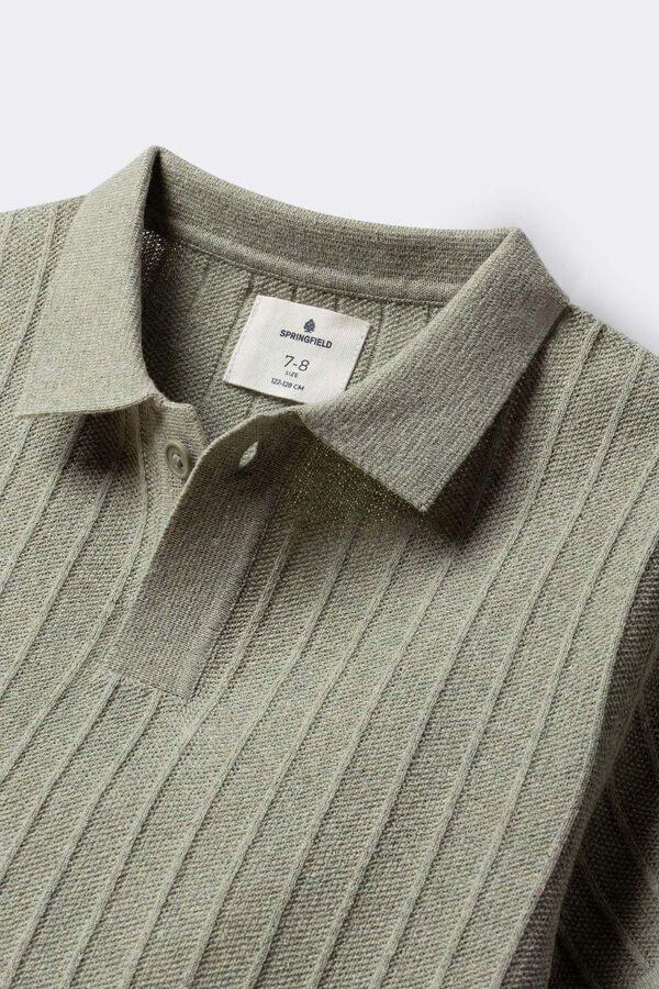 Springfield Kids Dečija trikotažna majica polo kratkih rukava Zelena