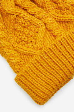 Springfield Cable knit hat mustard