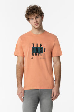 Springfield T-shirt com estampado frontal terracotta