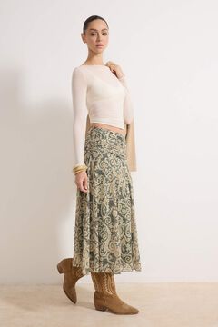 Trendyol Falda midi estampada