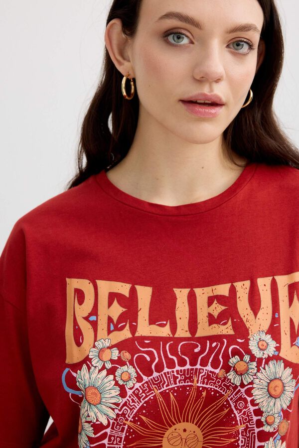 Inside Camiseta oversize rojo